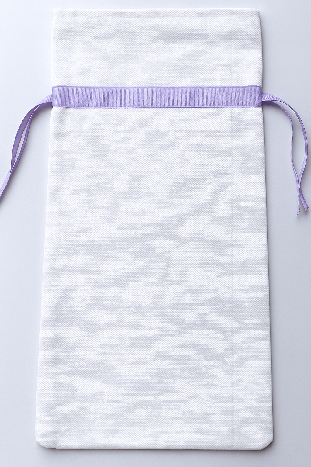 Customizable Canvas Wine Bag with Satin Ribbon