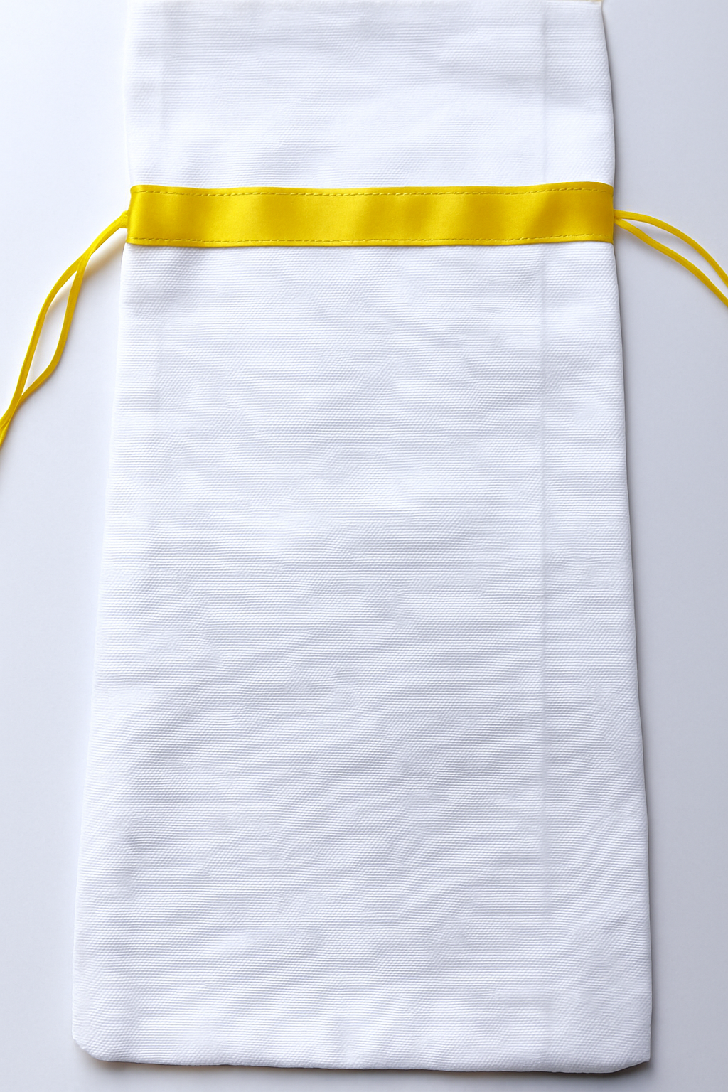 Customizable Canvas Wine Bag with Satin Ribbon