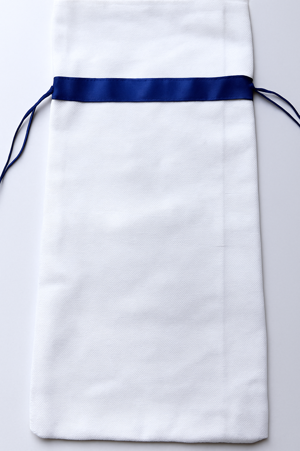 Customizable Canvas Wine Bag with Satin Ribbon
