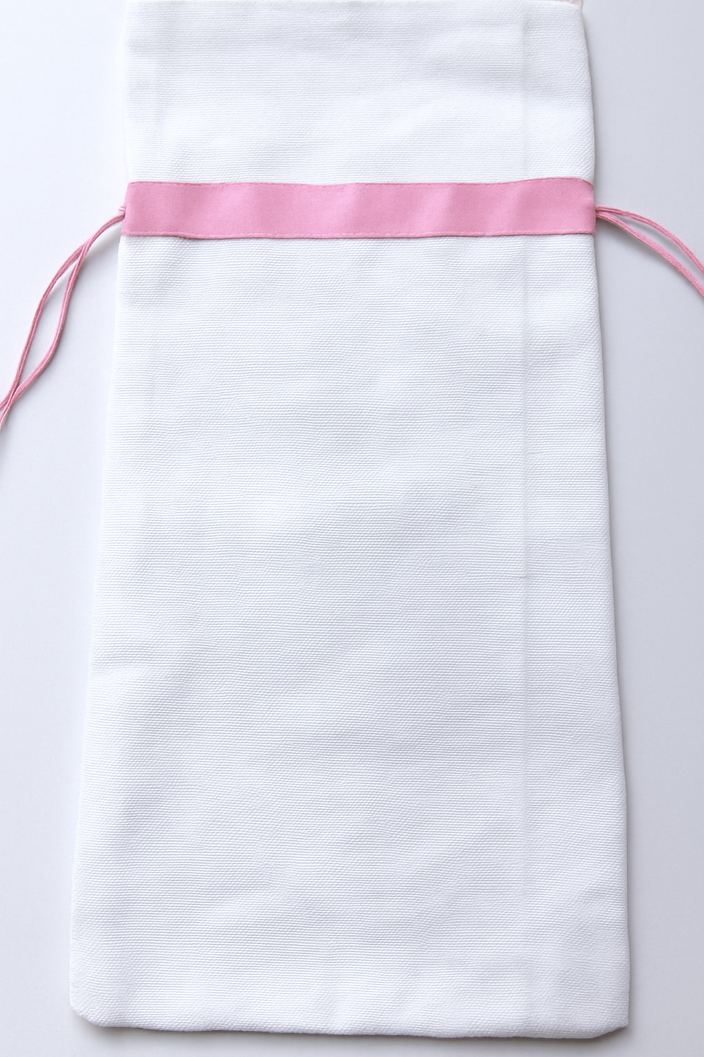 Customizable Canvas Wine Bag with Satin Ribbon