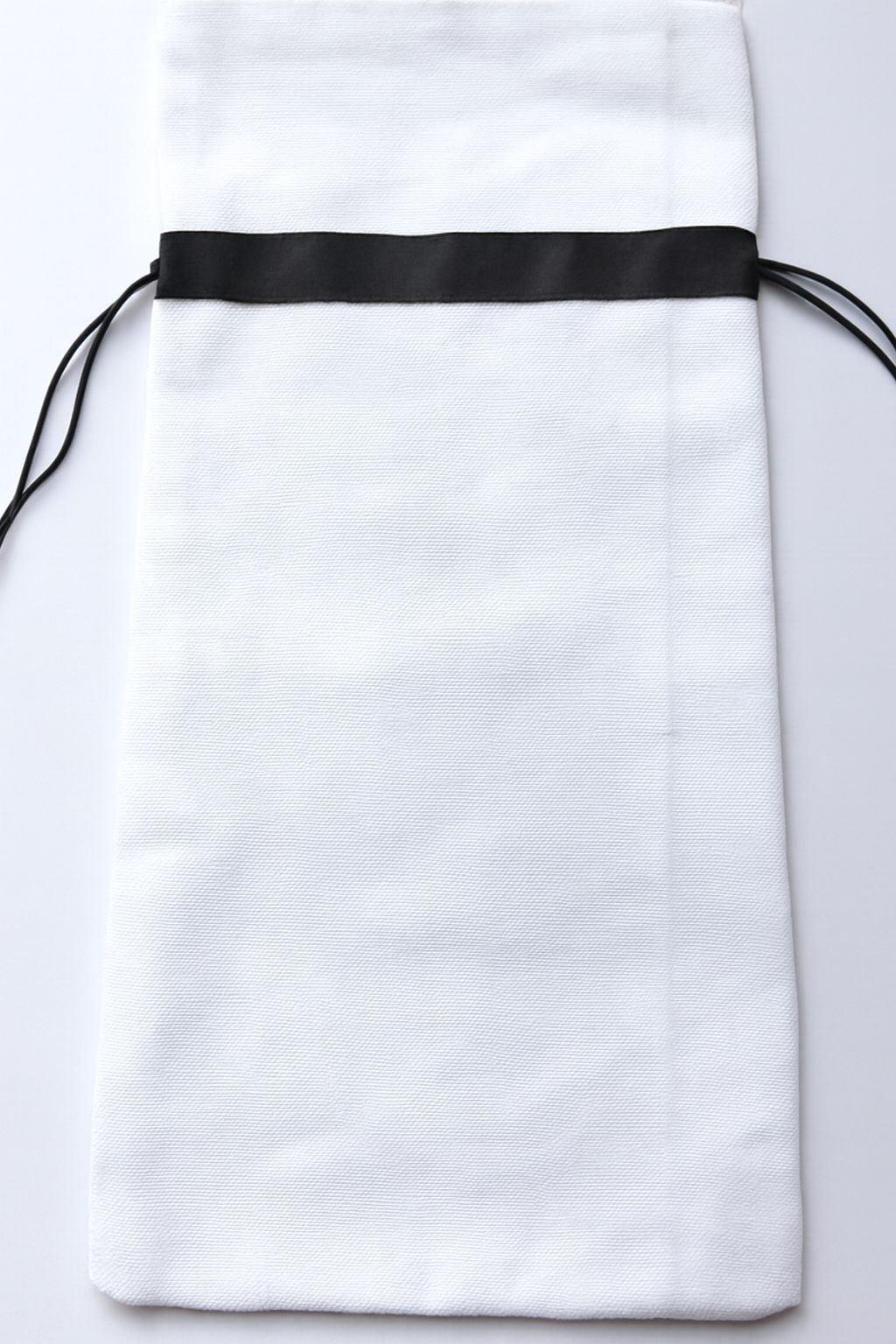 Customizable Canvas Wine Bag with Satin Ribbon