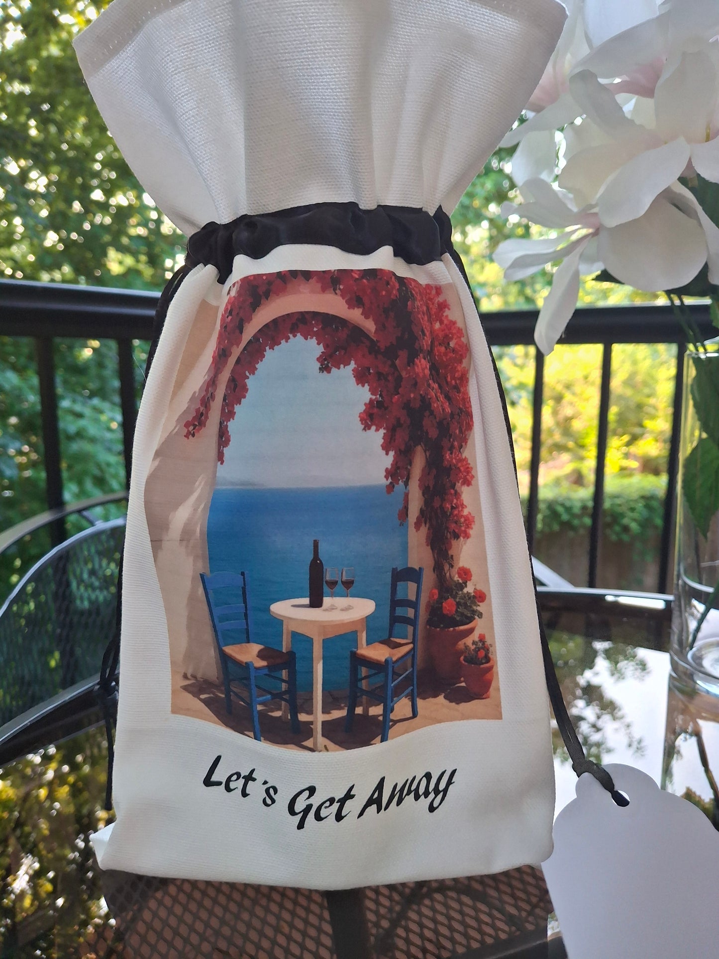 Let's Get Away Wine Bag