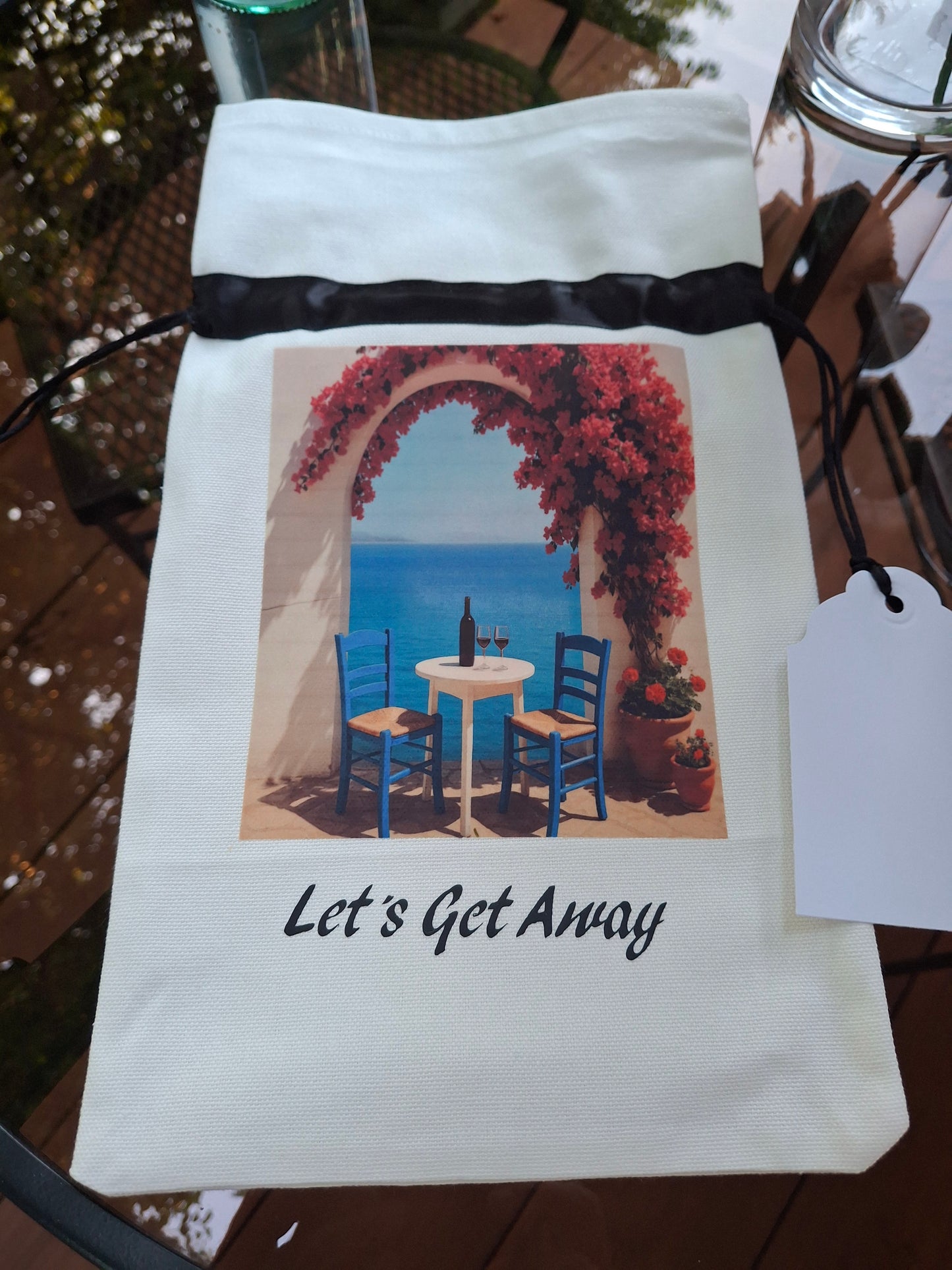 Let's Get Away Wine Bag