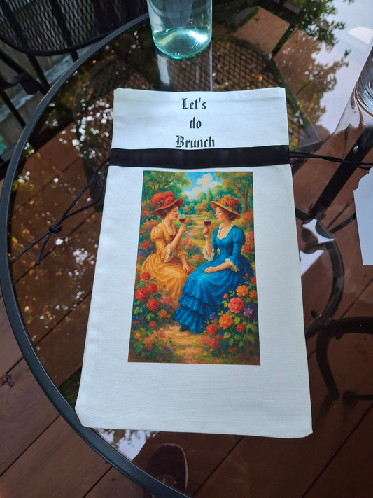 Let's Do Brunch Wine Bag - Victorian Women